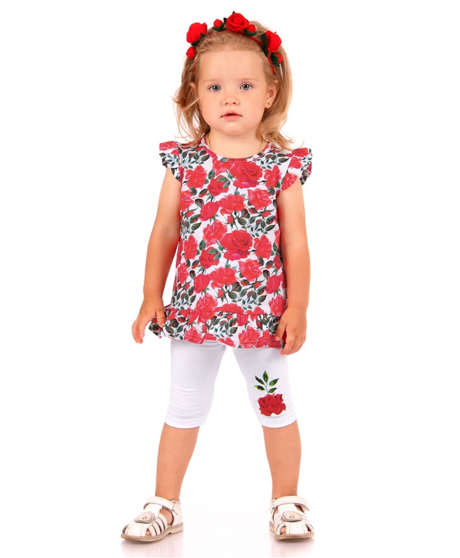 Футболка для девочек | Цветочное кружево | Апрель