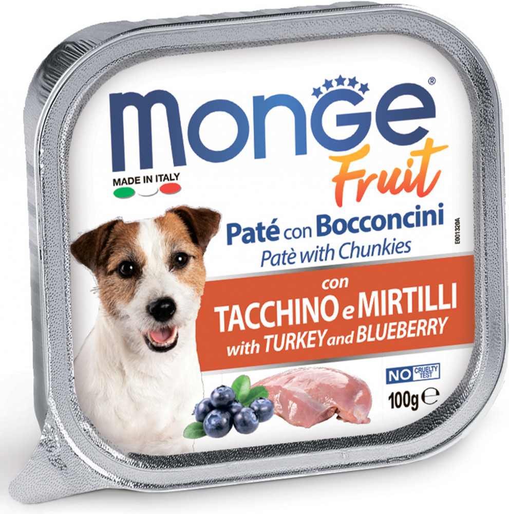 Корм для собак Fruit «Паштет с индейкой и черникой» | Dog Fruit | Monge