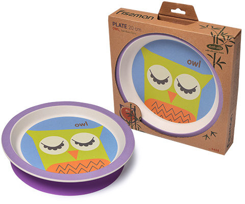 Плоская тарелка с присоской «Совенок» | Fissman