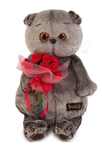 Басик с букетом красных роз, 19см | Basik | Budi Basa