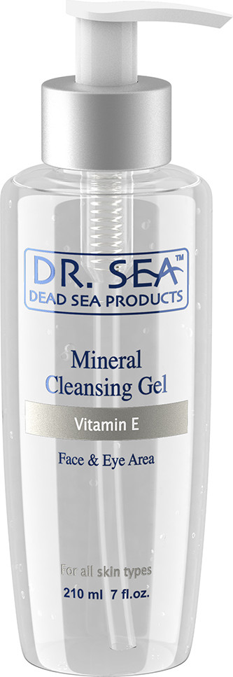 Гель для лица и глаз очищающий минеральный с витамином Е | Dr. Sea