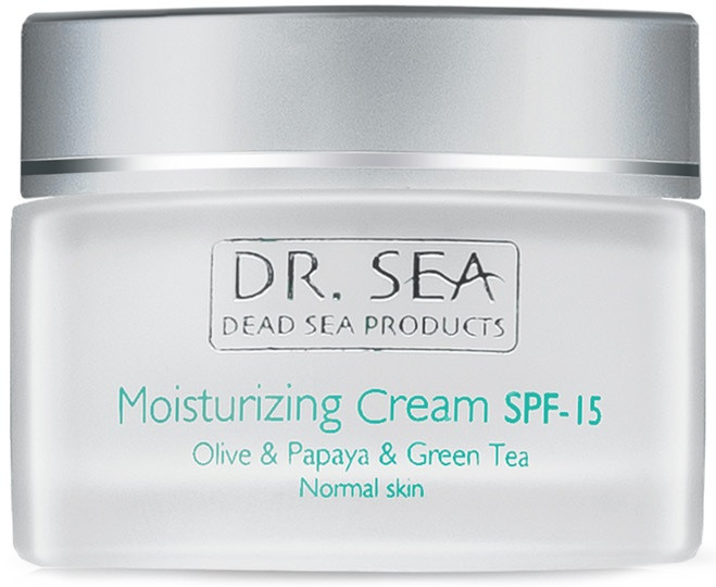 Крем увлажняющий с маслом оливы, экстрактом папайи и зеленого чая SPF15 | Olive & Papaya & Green Tea | Dr. Sea