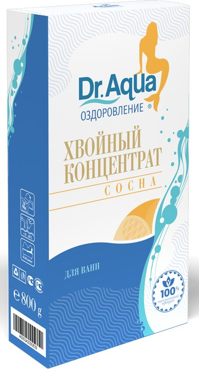 Соль для ванн «Хвойный концентрат», сосна | Аква-Оздоровление | Dr.Aqua