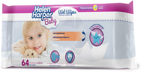 Салфетки влажные «Baby» (64 шт.) | Baby | Helen Harper