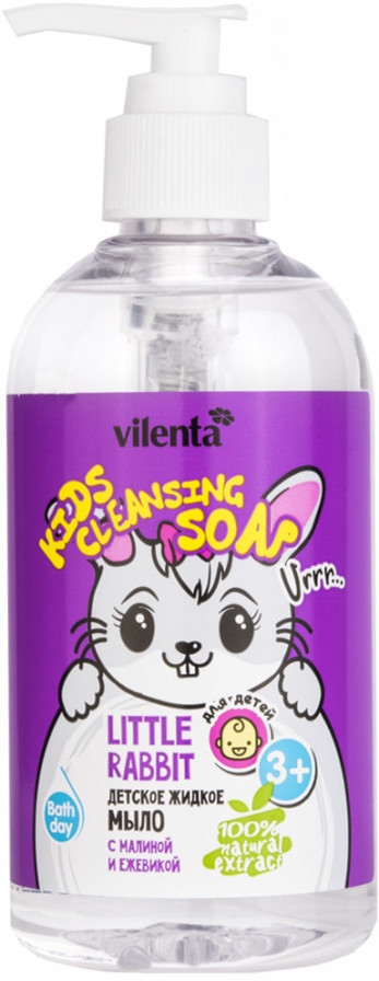 Жидкое мыло детское с малиной и ежевикой (3+) | Little Rabbit | Vilenta