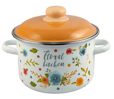 Кастрюля эмалированная «Floral kitchen» (4 л)