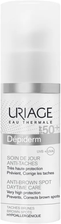 Крем для лица против пигментных пятен дневной SPF 50+ «Soin de Jour Anti-taches» | Depiderm | Uriage