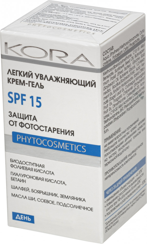 Крем-гель дневной уход SPF15 «Защита от фотостарения» | KORA