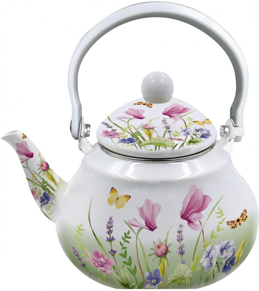 Чайник эмалированный «Примавера» (1,5 л), с бакелитовой ручкой и с ситечком | Примавера | Appetite