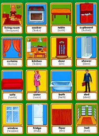 Моя семья, мой дом. Memory. Английские слова