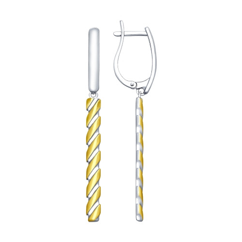 Серьги из золоченого серебра | SOKOLOV