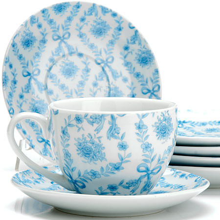 Сервиз чайный «Цветы» (12 предметов, 220 мл) | Loraine