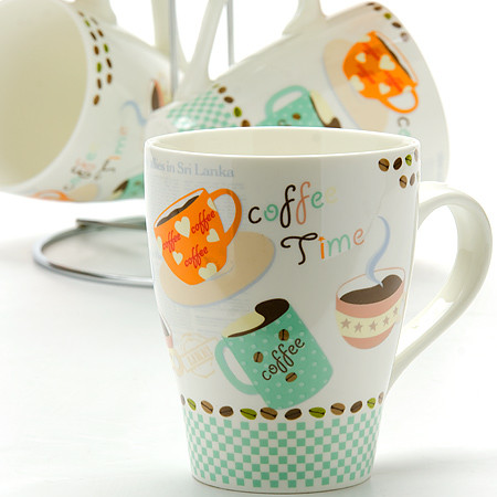 Набор чашек на металлической подставке (7 предметов, 390 мл) | Loraine