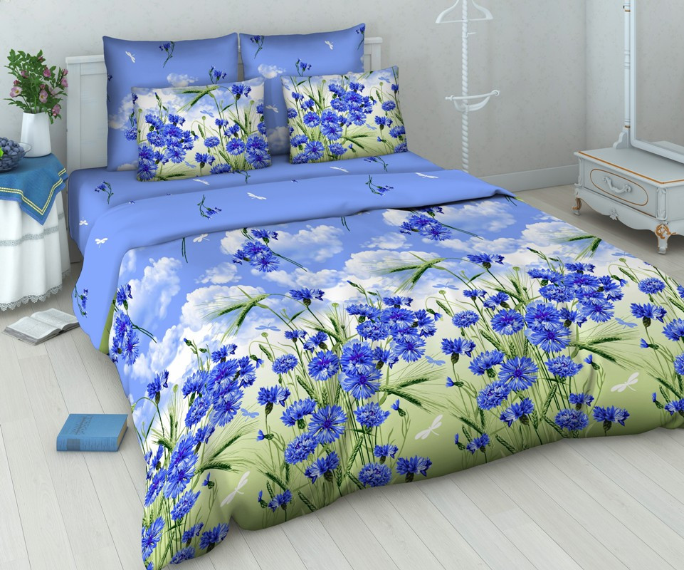 Комплект постельного белья «Василиса» (арт. 3422/1, евро, бязь, 2 наволочки 70х70) | Русская душа | ТДЛ Текстиль