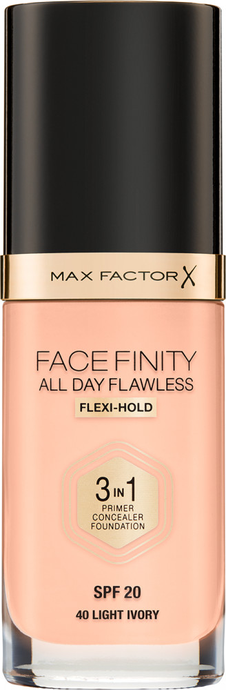 Тональная основа «All Day Flawless 3-in-1», оттенок 40 Light ivory | Facefinity | Max Factor