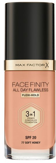 Тональная основа «All Day Flawless 3-in-1», оттенок 77-1718 Золотисто-бежевый | Facefinity | Max Factor
