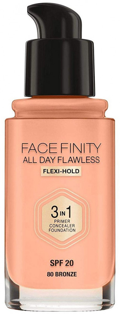 Тональная основа «All Day Flawless 3-in-1», оттенок 80-1756 Бронзовый | Facefinity | Max Factor