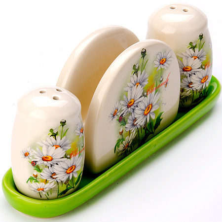 Набор для специй «Ромашки» (4 предмета) | Ромашка | Loraine