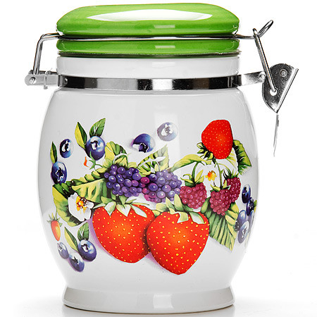 Банка для сыпучих «Ягоды» (900 мл) | Клубника | Loraine