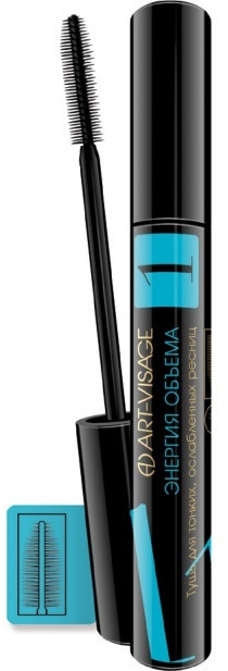 Тушь для тонких, ослабленных ресниц «№1 Энергия объема», оттенок Черный | Тушь по типам ресниц | Art-Visage