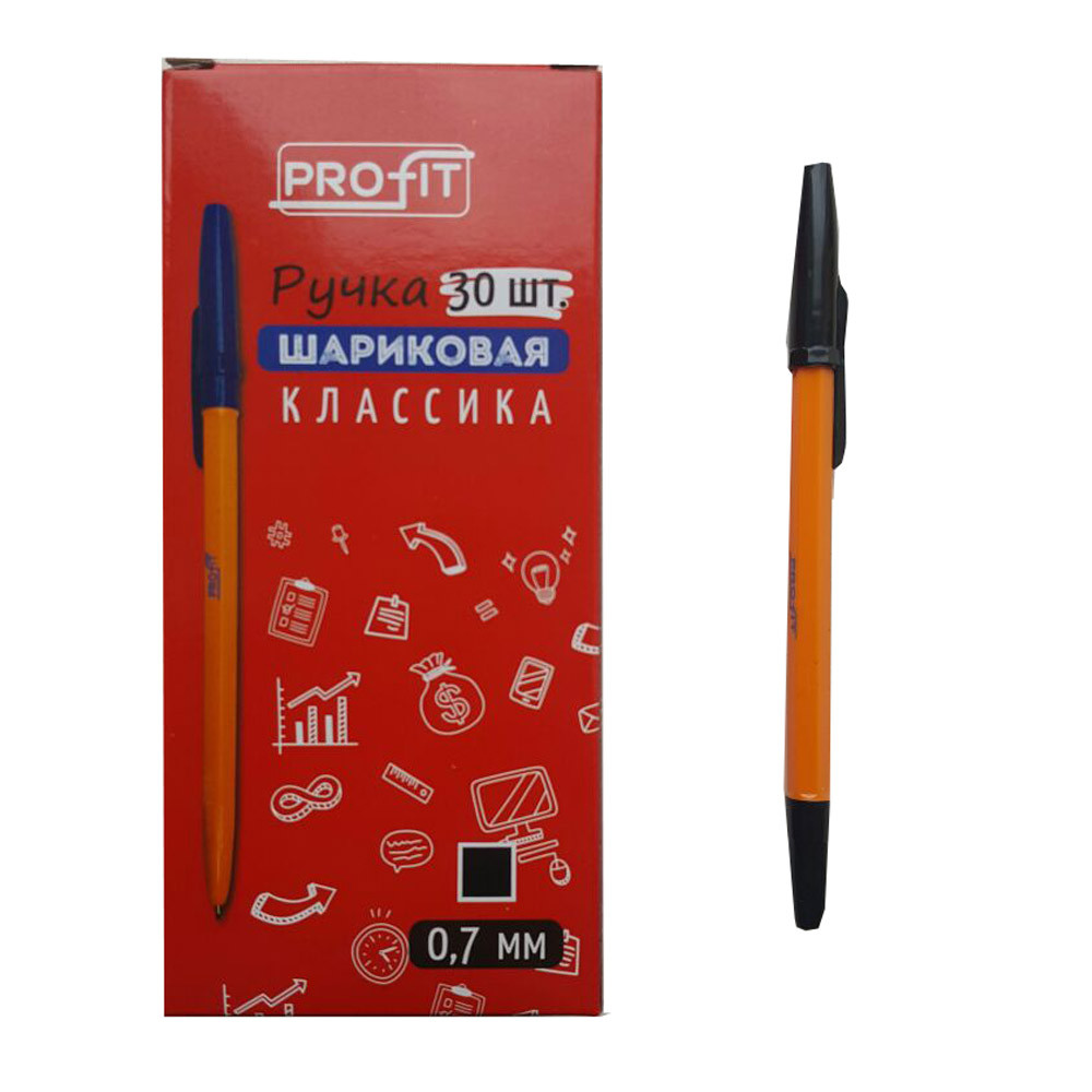 Ручка шариковая «Классика», черная | Проф-Пресс