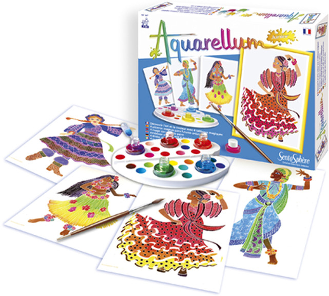 Акварельная раскраска «Танцовщицы» | Aquarellum | SentoSphere