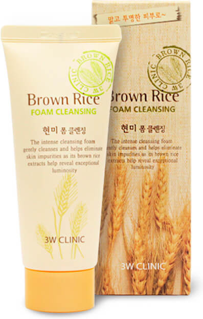 Пенка очищающая для умывания на основе коричневого риса | 3W CLINIC