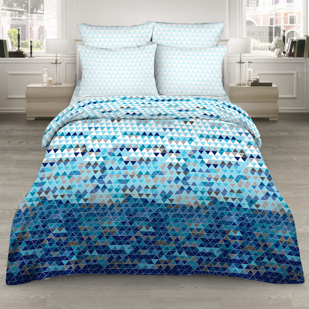 Комплект постельного белья «Калейдоскоп» (арт. 5479/3, 2-спальный, бязь, 2 наволочки 70х70) | Самоцветная | ТДЛ Текстиль