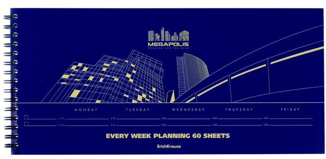 Планинг «Every Week» (29х13,5 см), 60 листов | Megapolis | Erich Krause