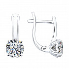 Серьги из серебра с фианитами Swarovski