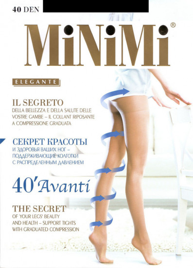 Колготки с шортиками «Avanti 40» (nero, 40 Den)
