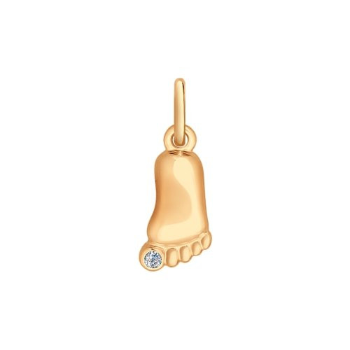 Подвеска позолоченная «Пяточка» | SOKOLOV