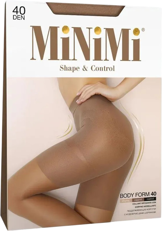 Колготки с утяжкой-трусиками «Bodyform 40» (daino, 40 Den) | Body form | MINIMI