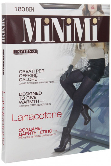 Колготки теплые «Lanacotone 180» (nero, 180 Den)