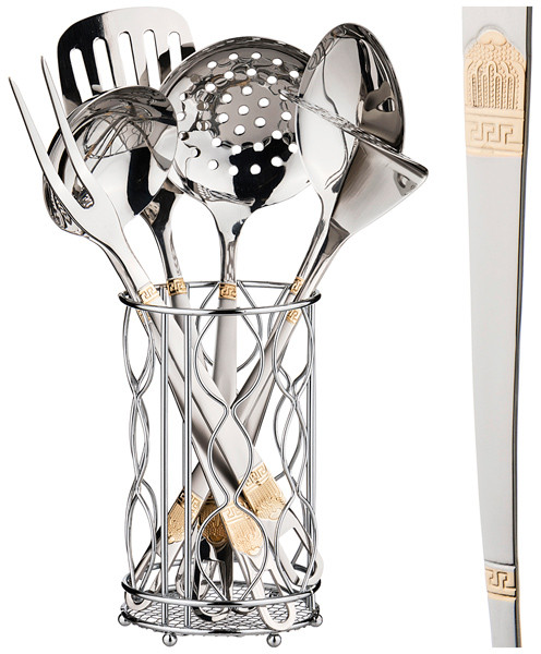 Набор кухонных принадлежностей в корзинке (6 предметов) | Kochen mit genuss | Agness