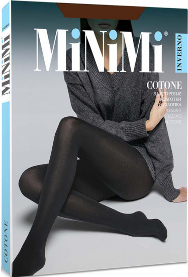 Колготки плотные «Cotone 160» (nero, 160 DEN)