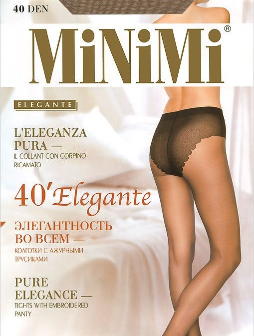 Колготки с ажурными трусиками «Elegante 40» (glace, 40 DEN) | Elegante | MINIMI
