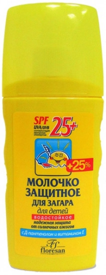 Молочко для загара детское защитное SPF 25