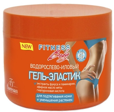 Гель-эластик для подтягивания кожи и уменьшения растяжек водорослево-иловый | Fitness Body | Floresan