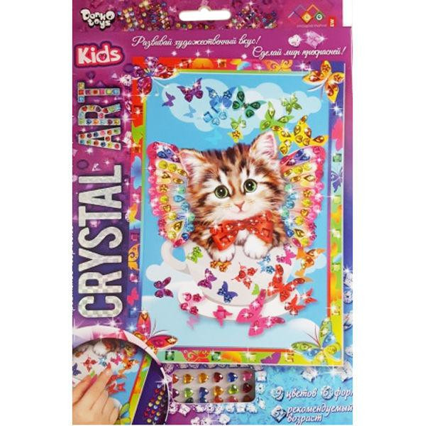 Набор для создания мозаики «Котенок с бабочками» | Crystal Art | Danko Toys