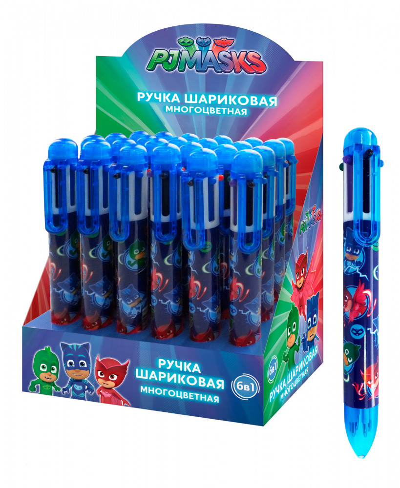 Ручка шариковая шестицветная «Герои в масках» | Герои в масках