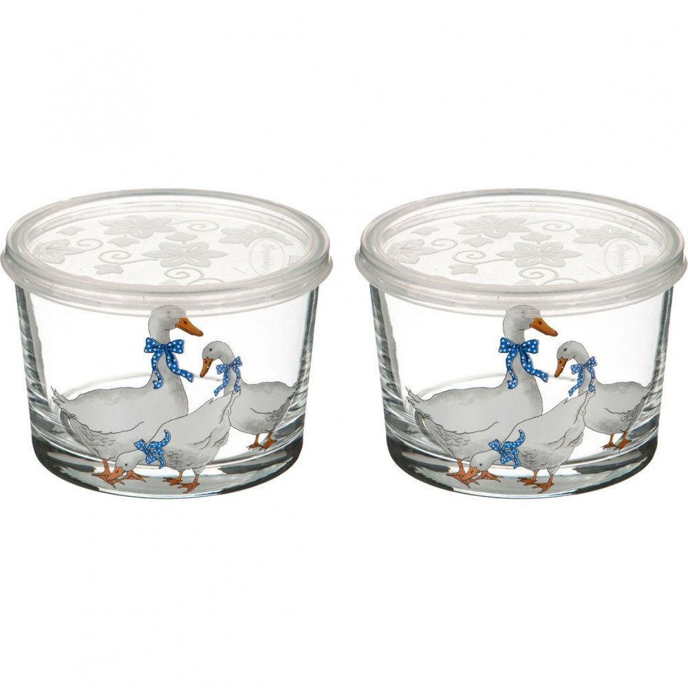Набор банок для сыпучих продуктов «Гуси» (220 мл, 2 шт)