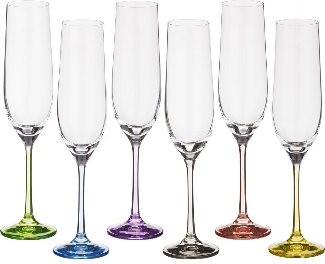 Набор бокалов для шампанского «Rainbow» | Bohemia Crystal