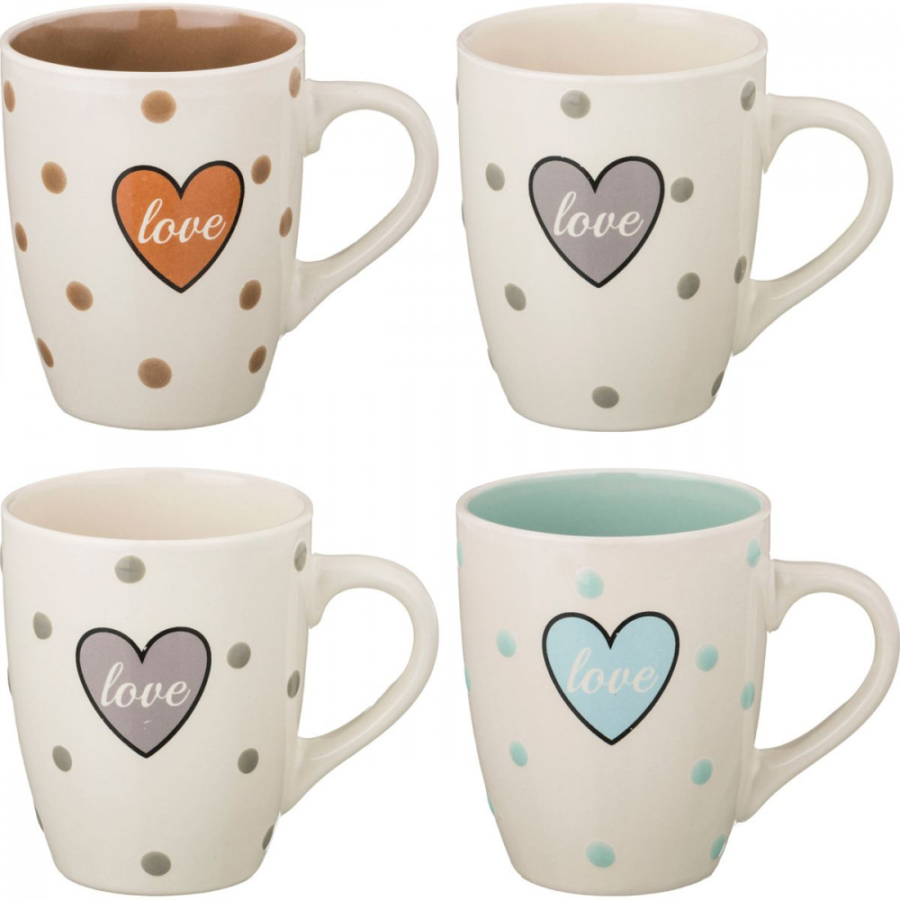 Набор кружек «Love» (4 шт, 350 мл) | Agness