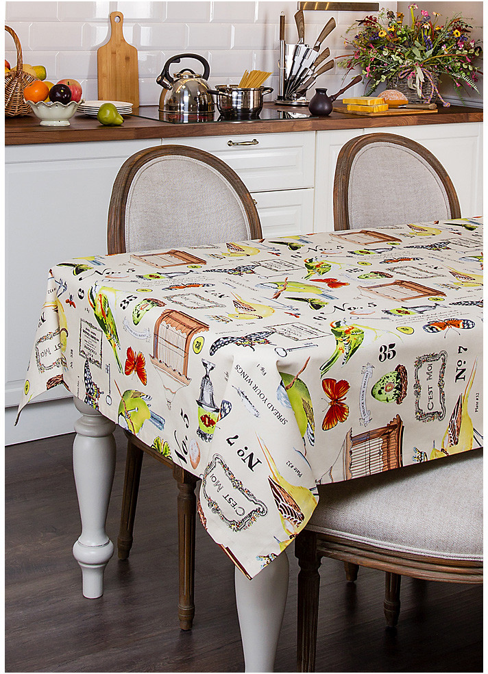 Скатерть (хлопок, 140х180 см) | Баттерфляй | Santalino