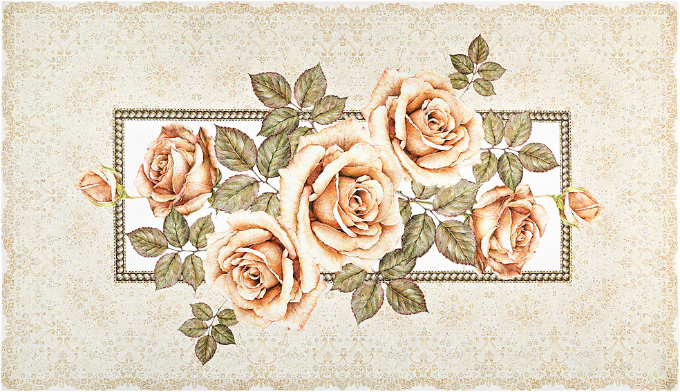 Полотенце кухонное «Корейская роза» (кремовый, 40х70 см) | Santalino