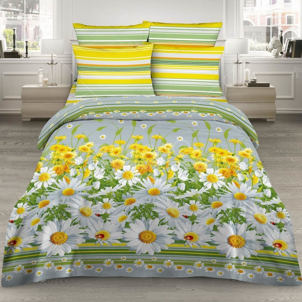 Комплект постельного белья «Русское раздолье» (арт. 7403/1, 1,5-спальный, бязь, 2 наволочки 70х70) | Серебряная | Василиса