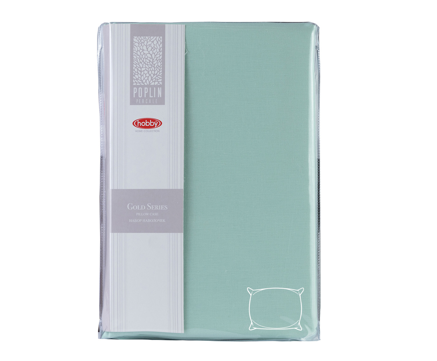 Набор из наволочек (50х70 см—2 штуки, минт, 100% хлопок) | Gold Series | Hobby