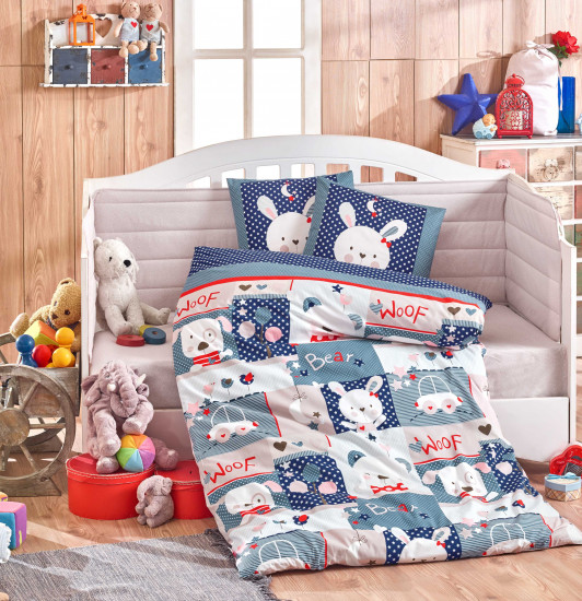 Комплект постельного белья «Snoopy» (синий, поплин)