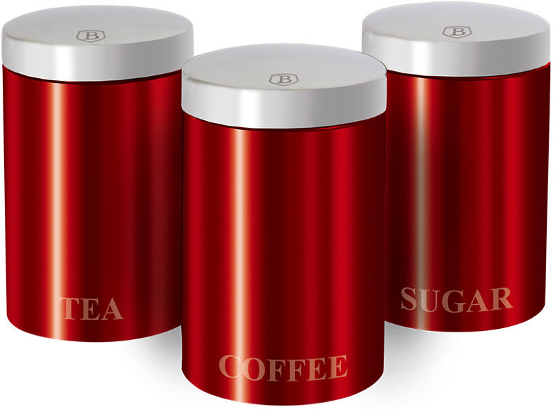 Набор контейнеров для хранения Metallic red (3 шт.) | Passion Collection | Berlinger Haus